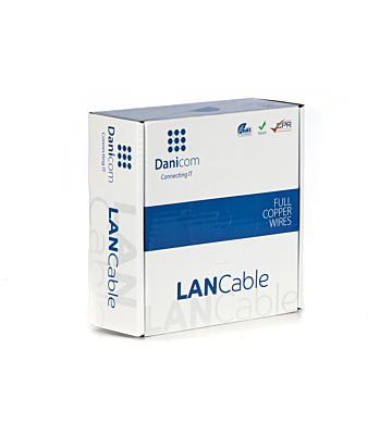 Cavo flessibile DANICOM CAT6A U/UTP da 50 m in rotolo - PVC (Fca)