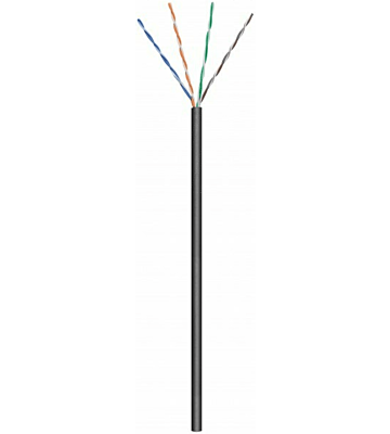 Cavo CAT6 U/UTP da esterno flessibile nero da 305 m su bobina CCA