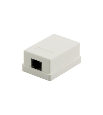 Scatola di montaggio a superficie CAT5e UTP a 1 porta, colore avorio.