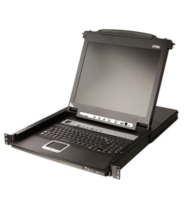Console KVM 1U da 17 pollici con switch KVM a 8 porte x PS/2