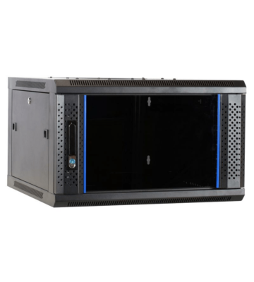 Armadio a muro 4U con anta in vetro 600x600x280 mm (LxPxA)