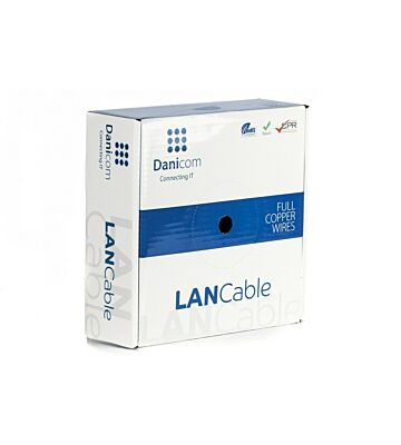 Cavo DANICOM CAT6 FTP flessibile da 50 m in rotolo - PVC (Fca)