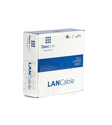 Cavo flessibile DANICOM CAT5E UTP da 100 m in rotolo - PVC (Fca)