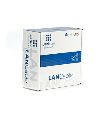 Cavo DANICOM CAT6 UTP flessibile da 100 m in rotolo - PVC (Fca)