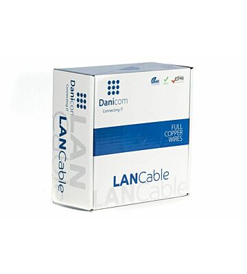 Cavo DANICOM CAT6 UTP da esterno rigido da 100 m su rotolo - PE (Fca)