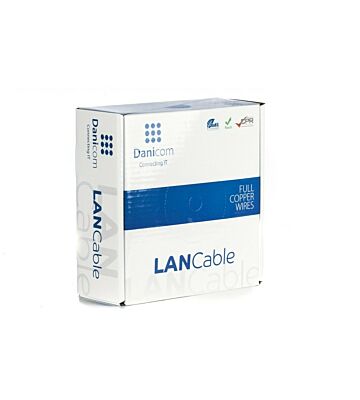 Cavo DANICOM CAT6 UTP flessibile da 50 m in rotolo - PVC (Fca)