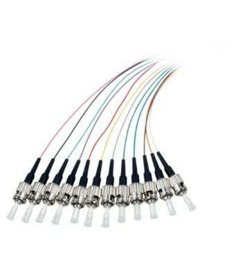 Set di 12 pezzi di cavi di collegamento colorati in fibra di vetro OM3 ST - 12 pezzi