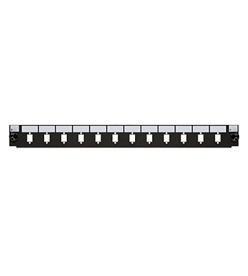 Connettore frontale LC/SC a 12 porte nero duplex/simplex, adatto per vassoio universale in fibra ottica