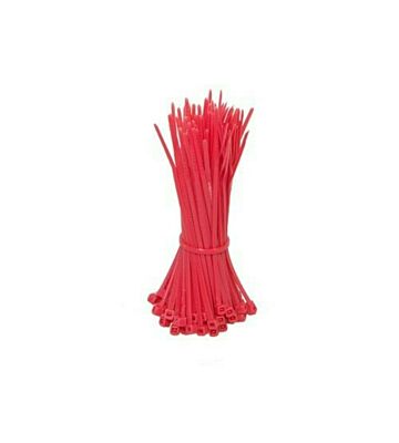 Fascette stringicavo rosse da 140 mm - 100 pezzi