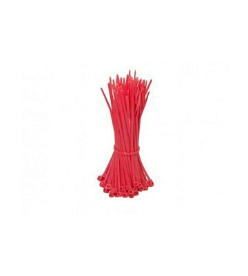 Fascette stringicavo rosse da 200 mm - 100 pezzi