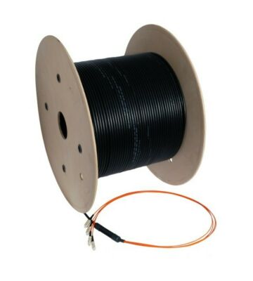 Cavo in fibra ottica OS2 personalizzato a 24 fibre, connettori inclusi.