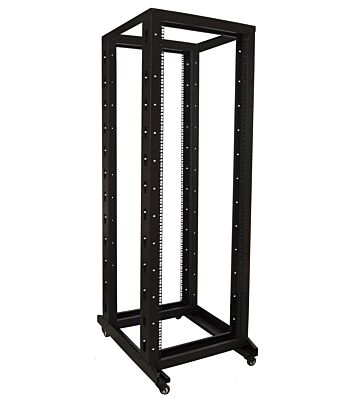 Rack per relè 37U su ruote, dimensioni 600x800x1800 mm (LxPxA)