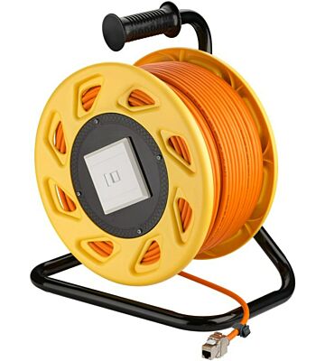 Avvolgicavo CAT7 S/FTP con connettore Keystone CAT6a - RJ45 - 50 metri