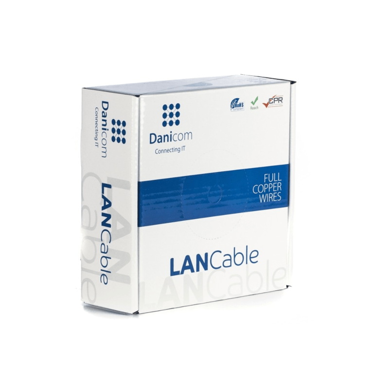 Cavo flessibile DANICOM CAT6A S/FTP da 50 m in rotolo - PVC (Fca)
