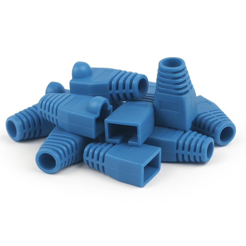 DANICOM guaina per cavo RJ45 blu grande - 10 pezzi