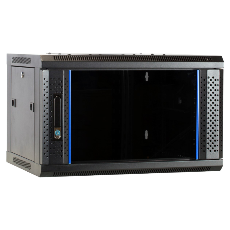 Armadio a muro 4U non assemblato con anta in vetro 600x450x280mm (LxPxA)