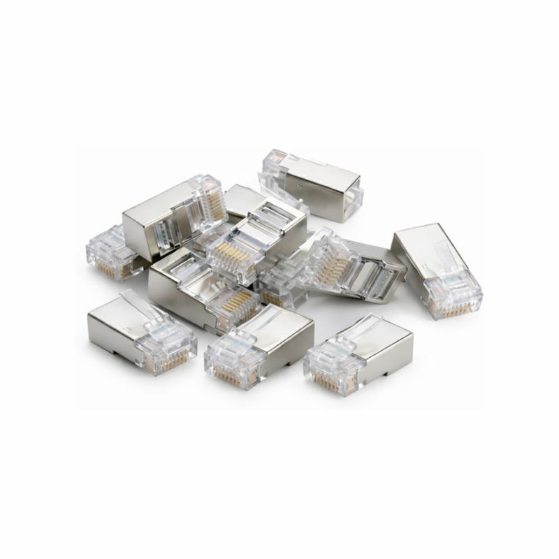 Connettore passante RJ45 FTP CAT6 DANICOM - Nucleo flessibile passante - 10 pezzi