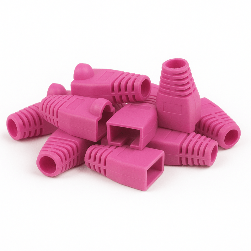 Cappucci protettivi RJ45 DANICOM rosa - 10 pezzi