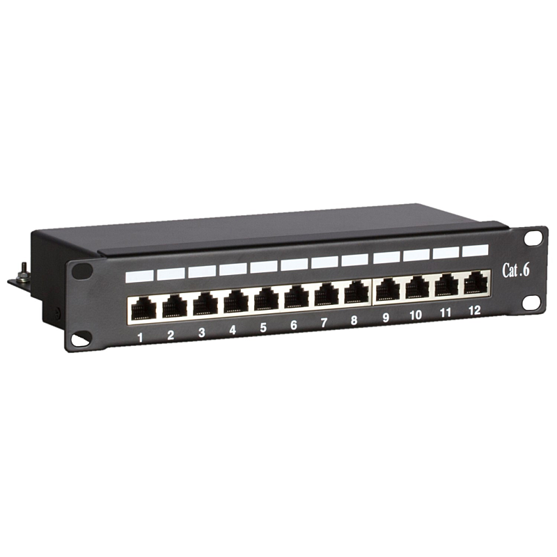 Pannello patch FTP CAT6 da 10 pollici - 12 porte