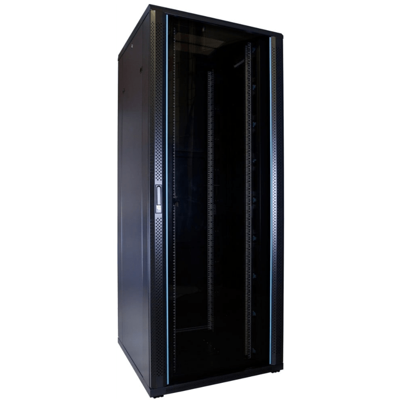 Armadio server 47U con porta in vetro 800x800x2200mm (LxPxA)