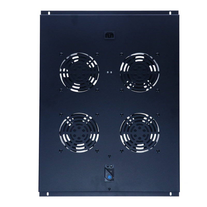 Pacchetto ventilatori con 4 ventilatori e termostato adatto per armadi server a pavimento profondi 800 mm