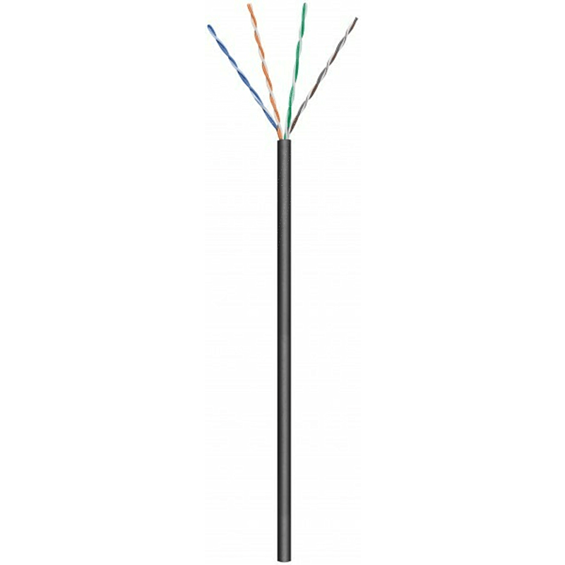 Cavo CAT6 U/UTP da esterno da 50 m su bobina, rigido, nero CCA