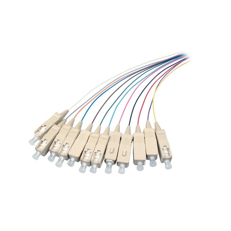 Set di trecce in fibra di vetro OS2 colorate SC/APC - 12 pezzi