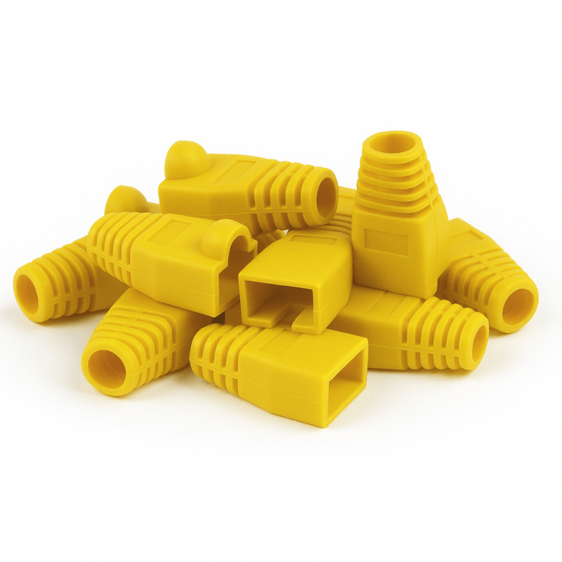 Cappucci protettivi RJ45 DANICOM gialli - 10 pezzi