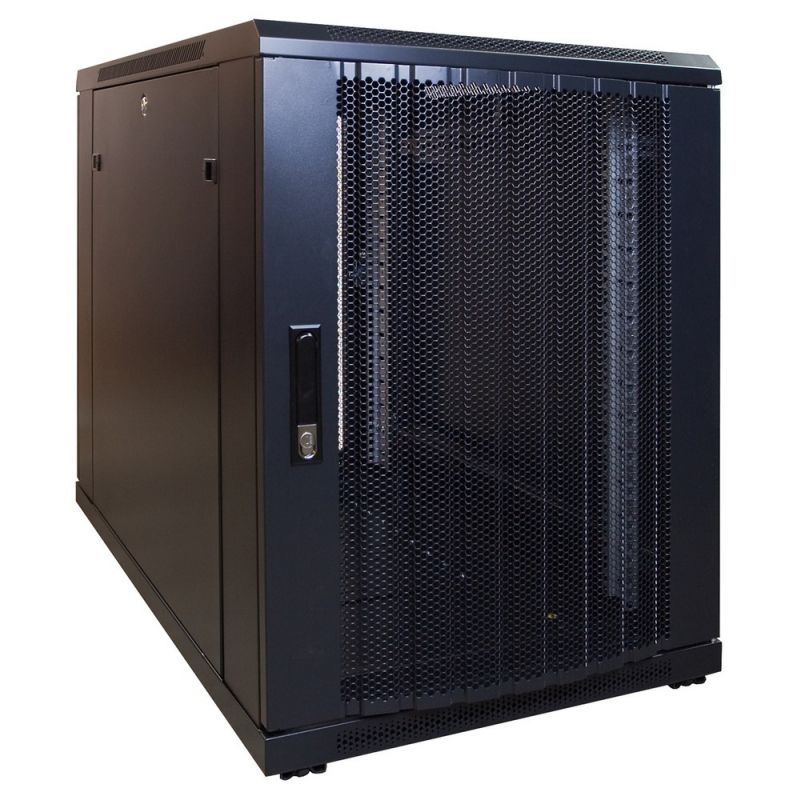 Armadio server mini 15U con sportello perforato 600x1000x860mm (LxPxA)
