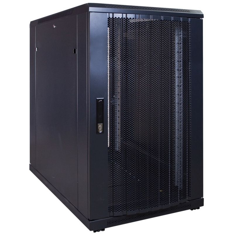 Armadio server 18U con sportello perforato 600x1000x1000mm (LxPxA)