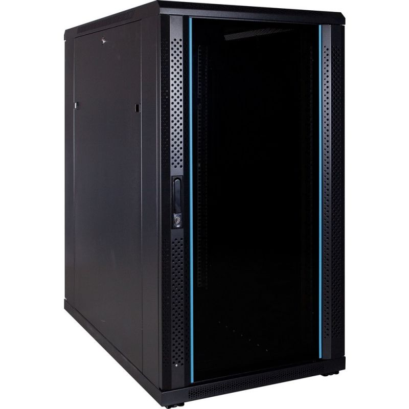Armadio server 22U con porta in vetro 600x1000x1200 mm (LxPxA)