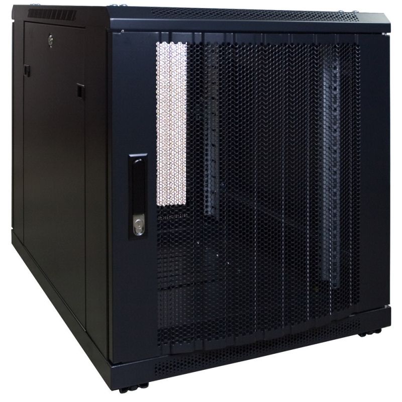Armadio server mini 12U con sportello perforato 600x800x720mm (LxPxA)