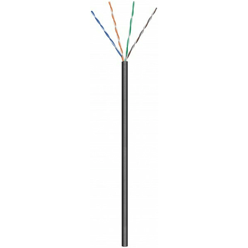 Cavo CAT6 U/UTP da esterno da 100 m su bobina rigida nera CCA