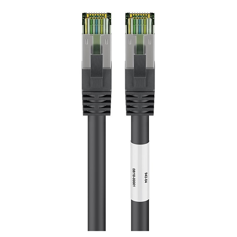 Cavo patch Cat8 S/FTP (PIMF) da 0,50 m, nero.