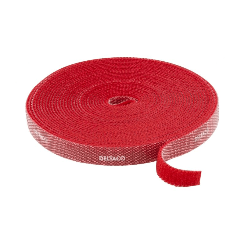 Velcro, 5 metri - larghezza 9 mm - rosso