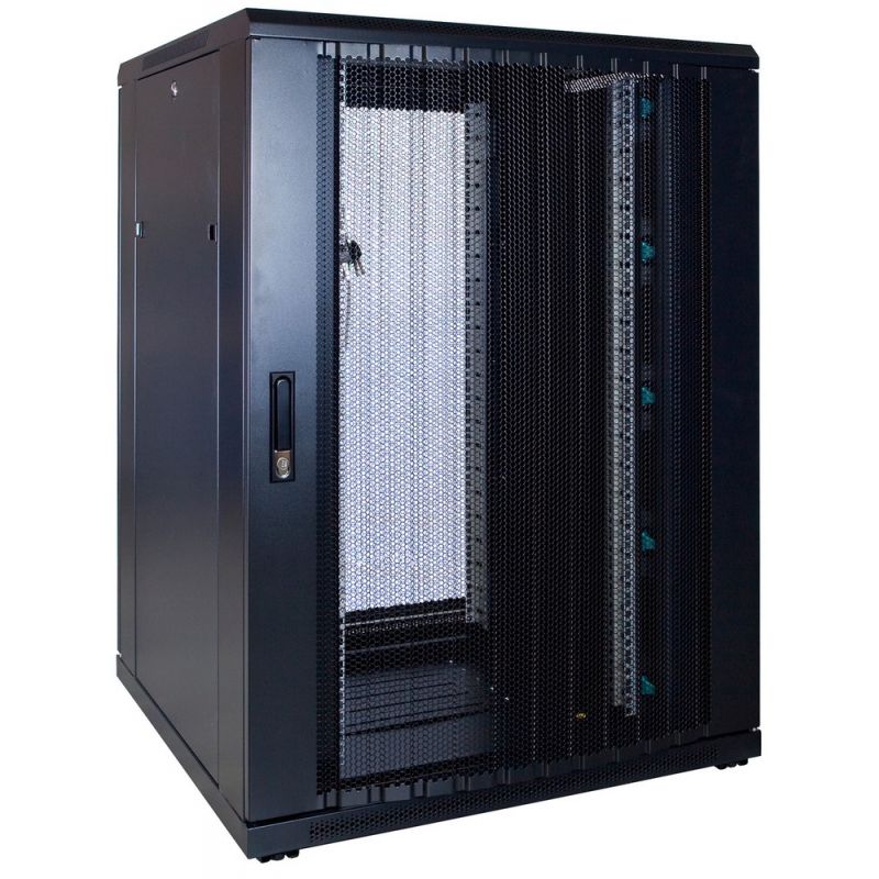 Armadio server 22U con sportello perforato 800x800x1200 mm (LxPxA)