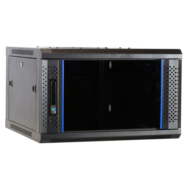 Armadio a muro 4U non assemblato con anta in vetro 600x600x280 mm (LxPxA)