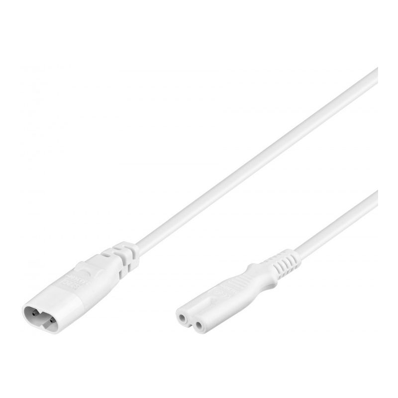Cavo di alimentazione da C7 a C8, 2 m, bianco