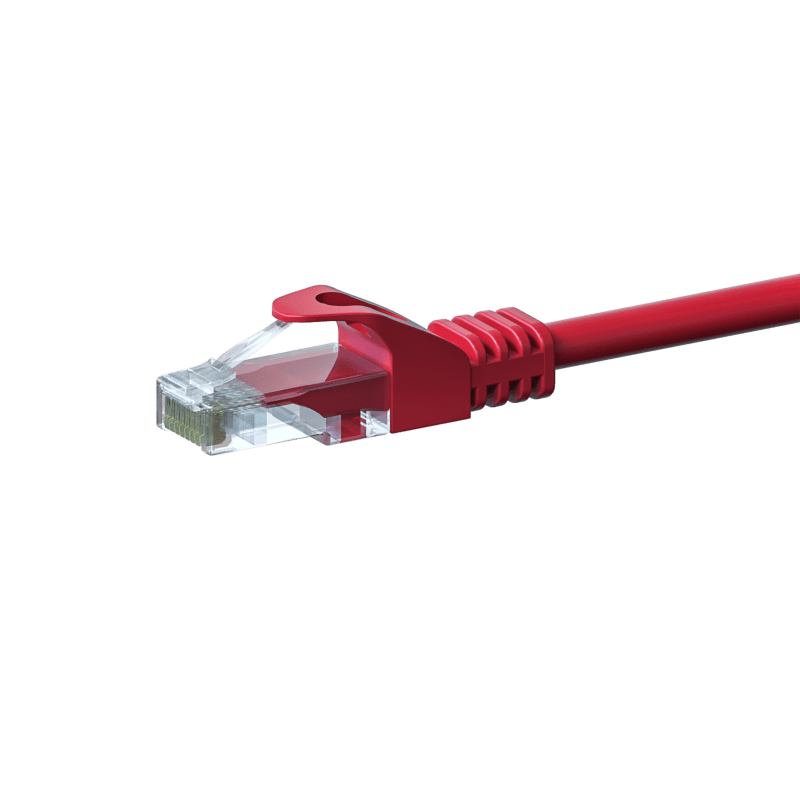 Cavo patch UTP CAT5e da 1,50 m rosso - 100% rame