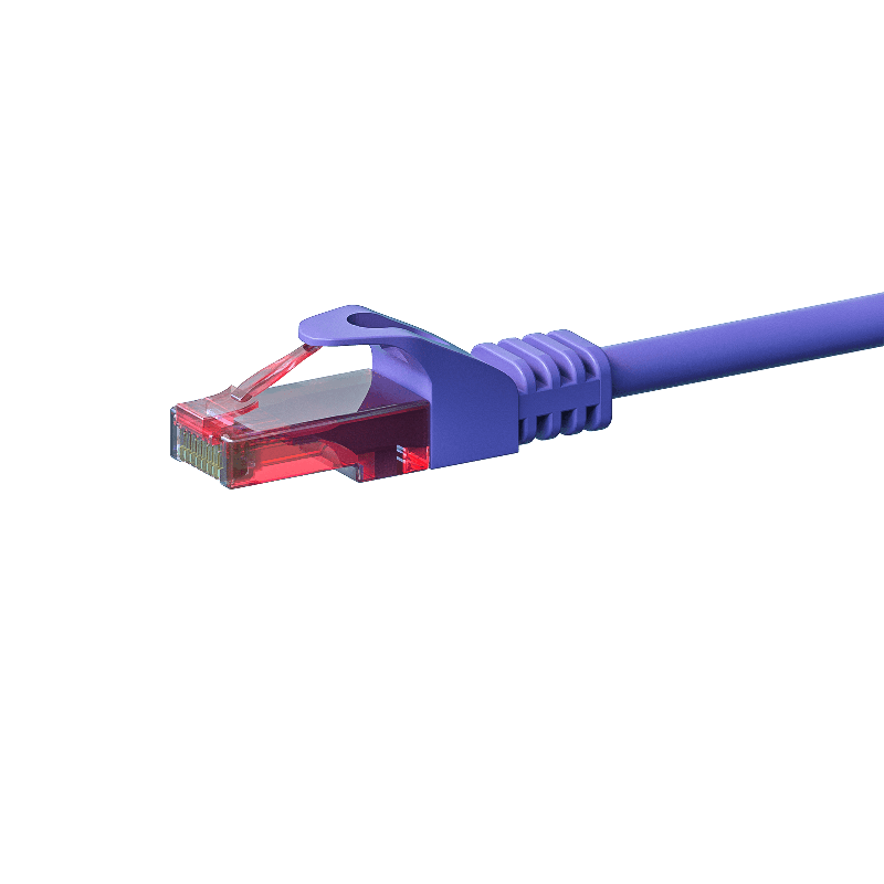 Cavo patch UTP CAT6 da 0,50 m, viola - 100% rame