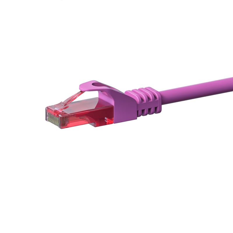 Cavo patch UTP CAT6 da 7,5 m, rosa - 100% rame