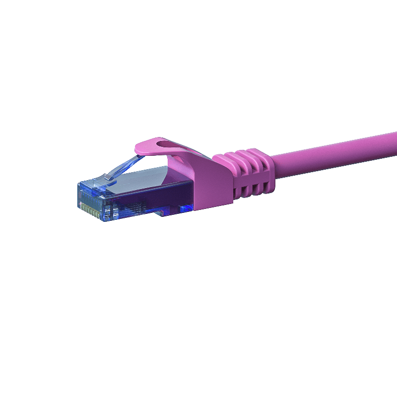 Cavo patch UTP CAT6a da 15 m, rosa - 100% rame