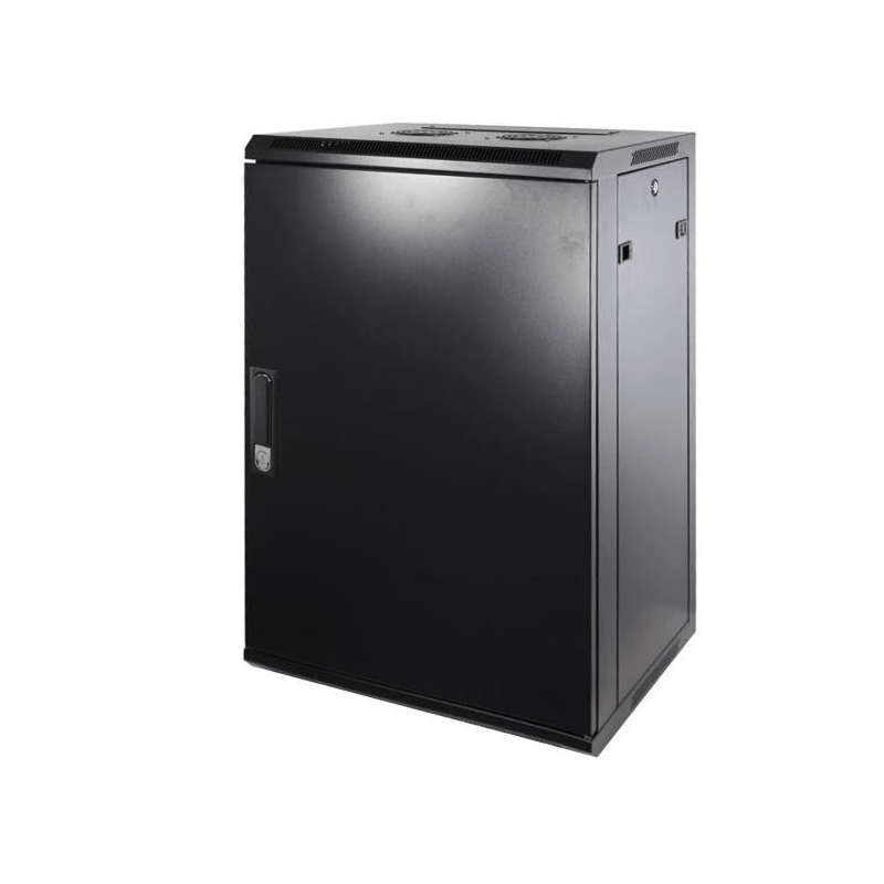 Armadio a muro 18U con anta in metallo 600x450x900mm (LxPxA)