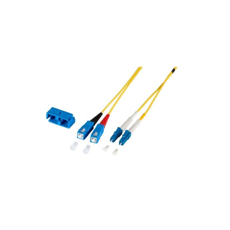 Cavo in fibra ottica duplex OS2 LC-SC da 7,50 m