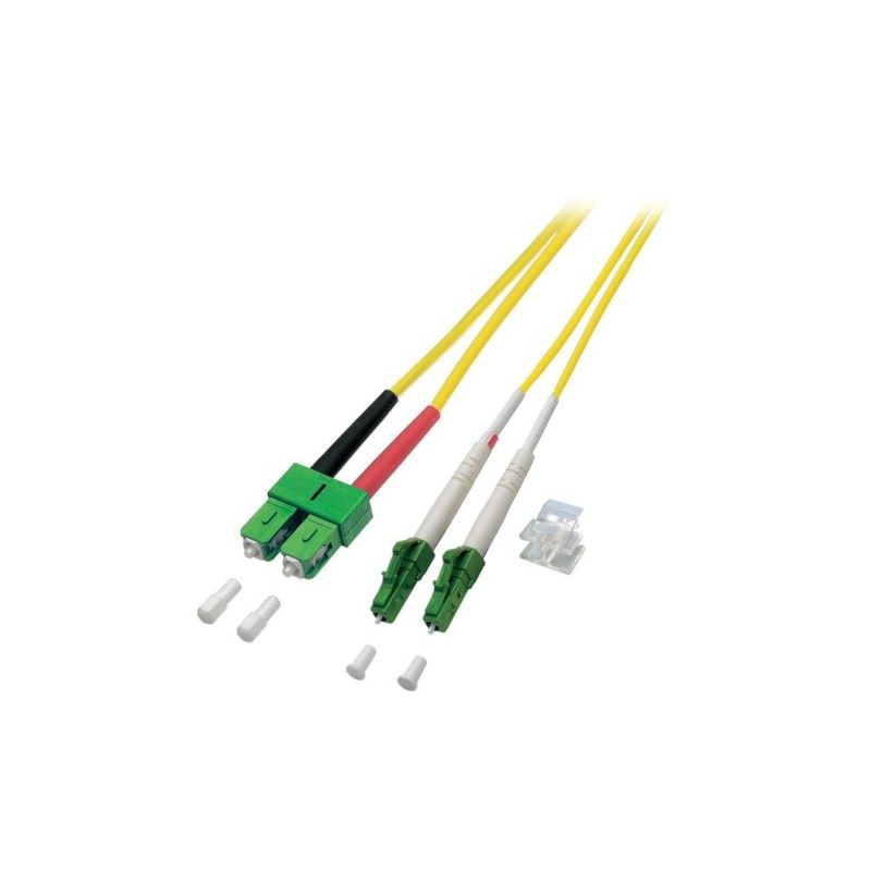 Cavo in fibra ottica duplex OS2 LC/APC-SC/APC 2m