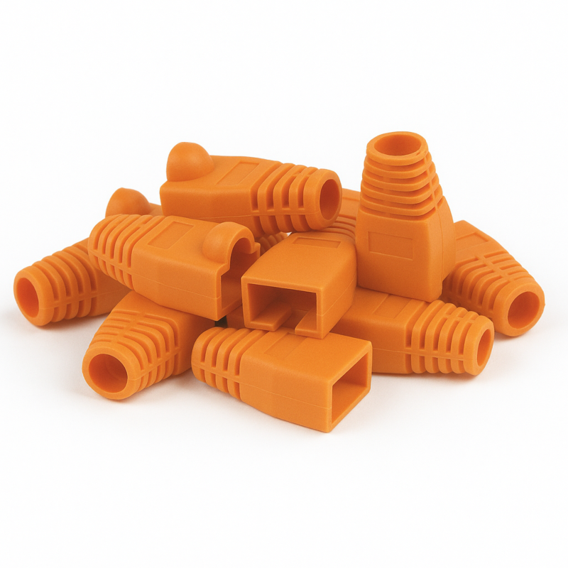 Cappucci protettivi RJ45 DANICOM arancioni - 10 pezzi