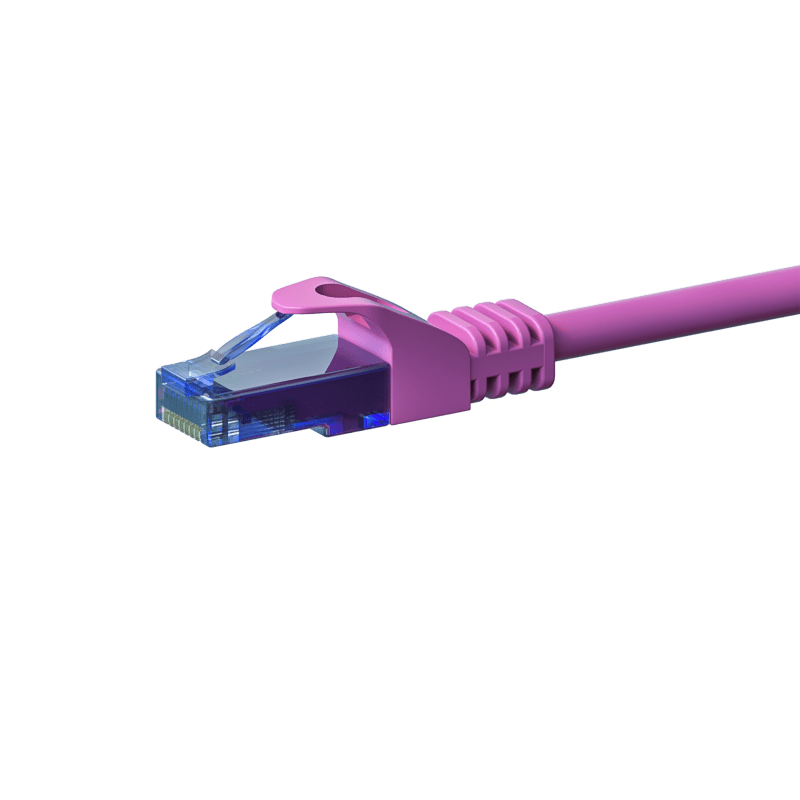 Cavo patch UTP CAT6a da 5 m, rosa - 100% rame