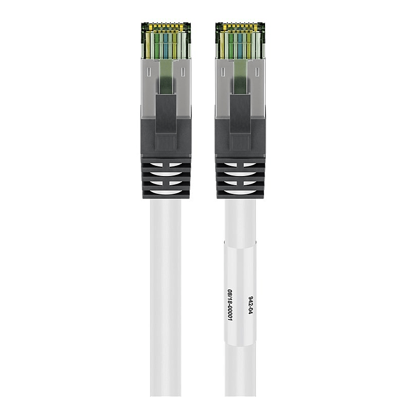 Cavo patch Cat8 S/FTP (PIMF) da 0,50 m, bianco.