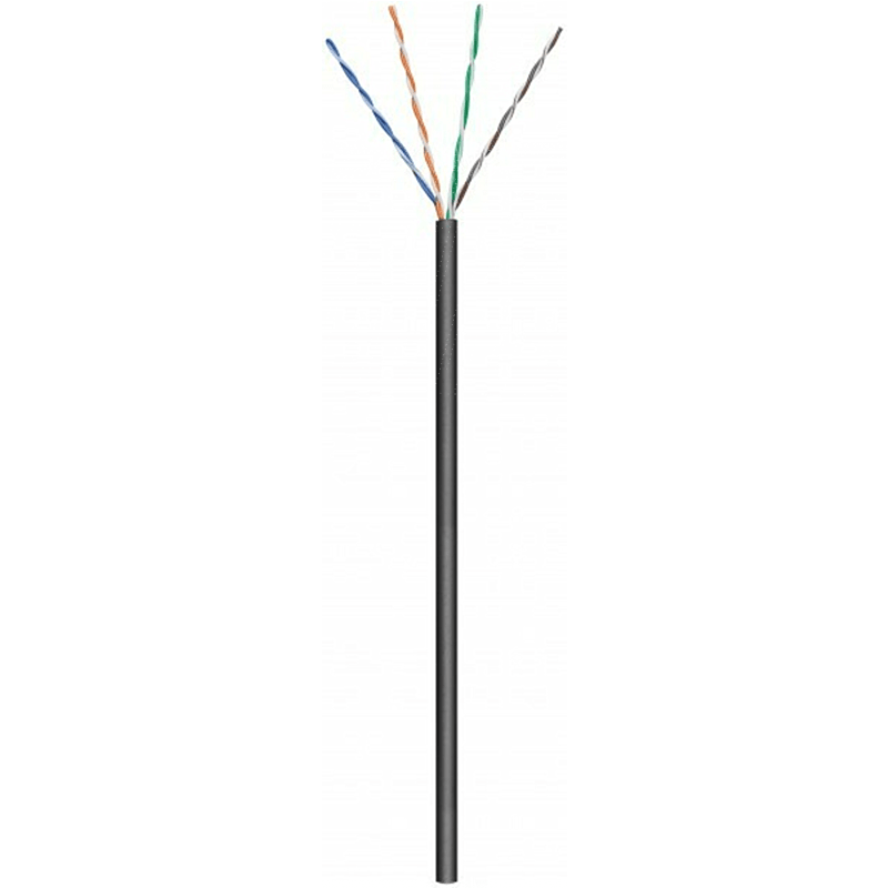 Cavo CAT6 U/UTP da esterno flessibile nero da 305 m su bobina CCA