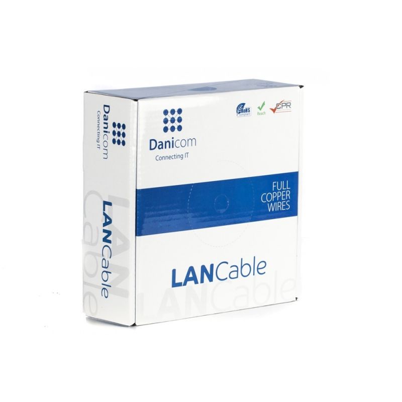 Cavo flessibile DANICOM CAT5E UTP da 100 m in rotolo - PVC (Fca)